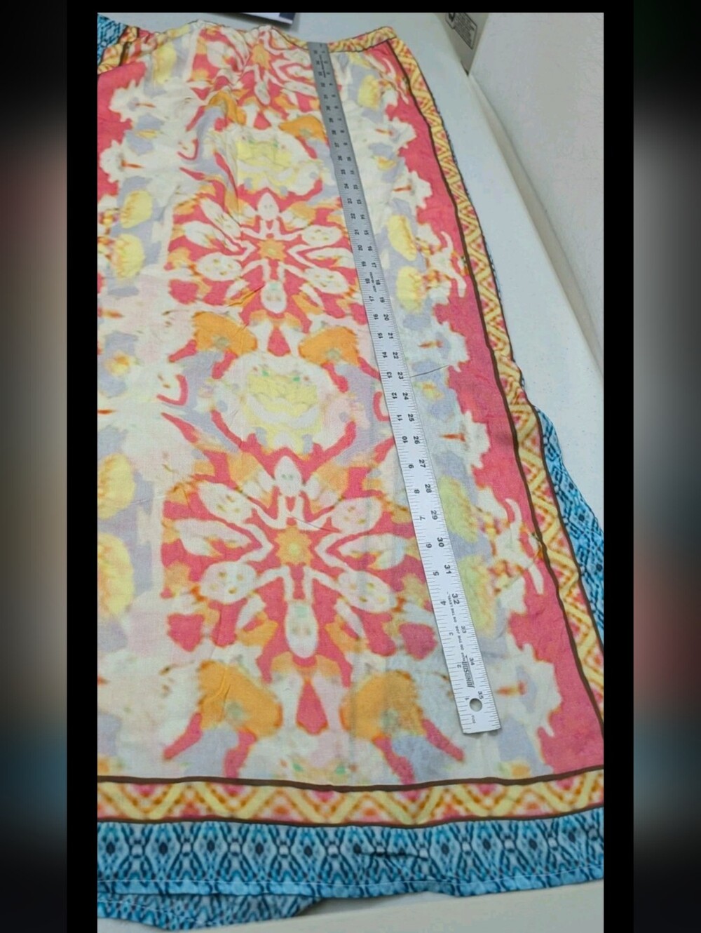 Sundance Resort Boho Maxi Skirt L Scarf Print #2140 - Picture 4 of 8